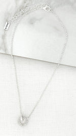 Envy Short Silver Necklace with Crystal Circle Pendant (Copy)