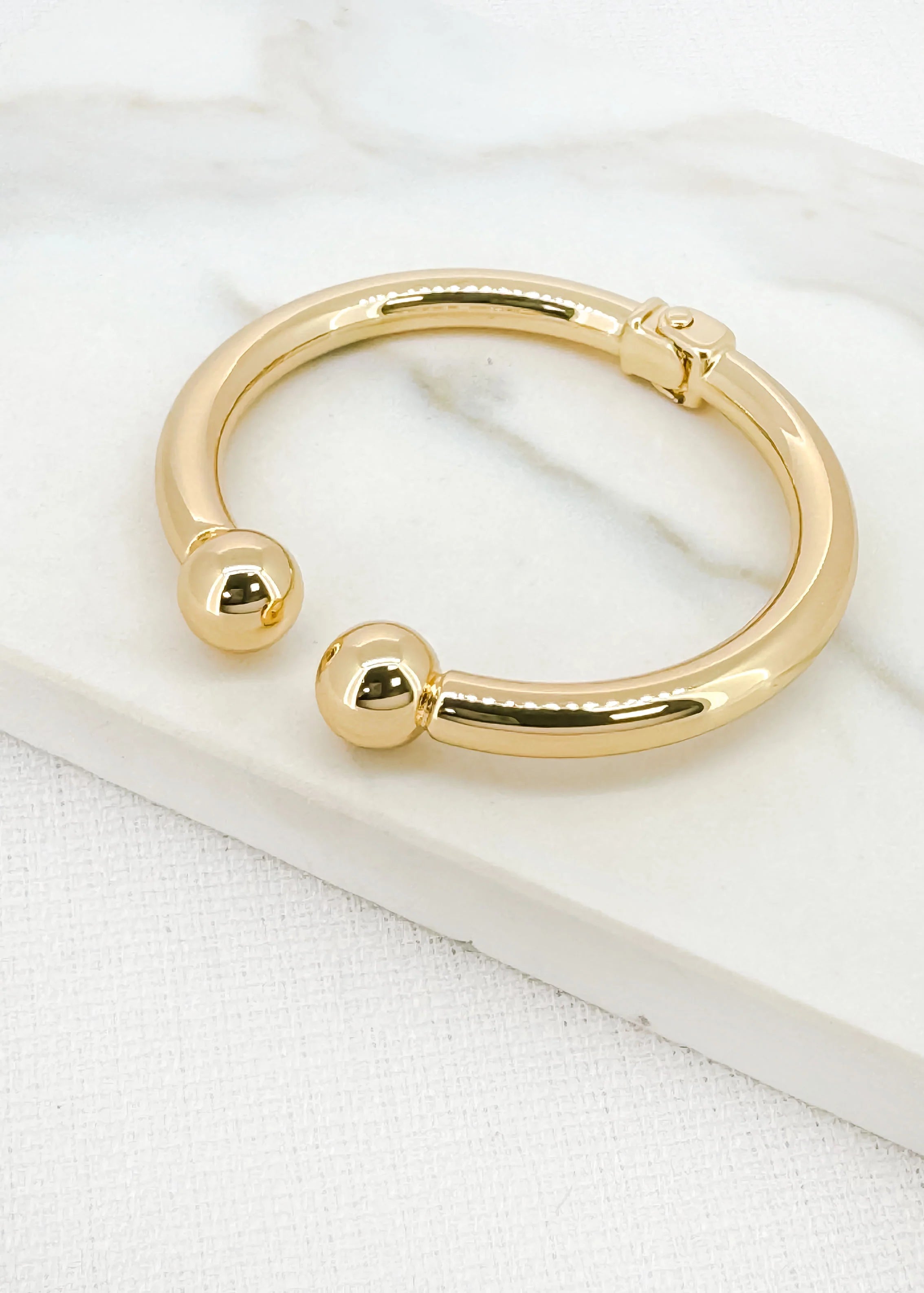 Envy Gold Hinged Bangle