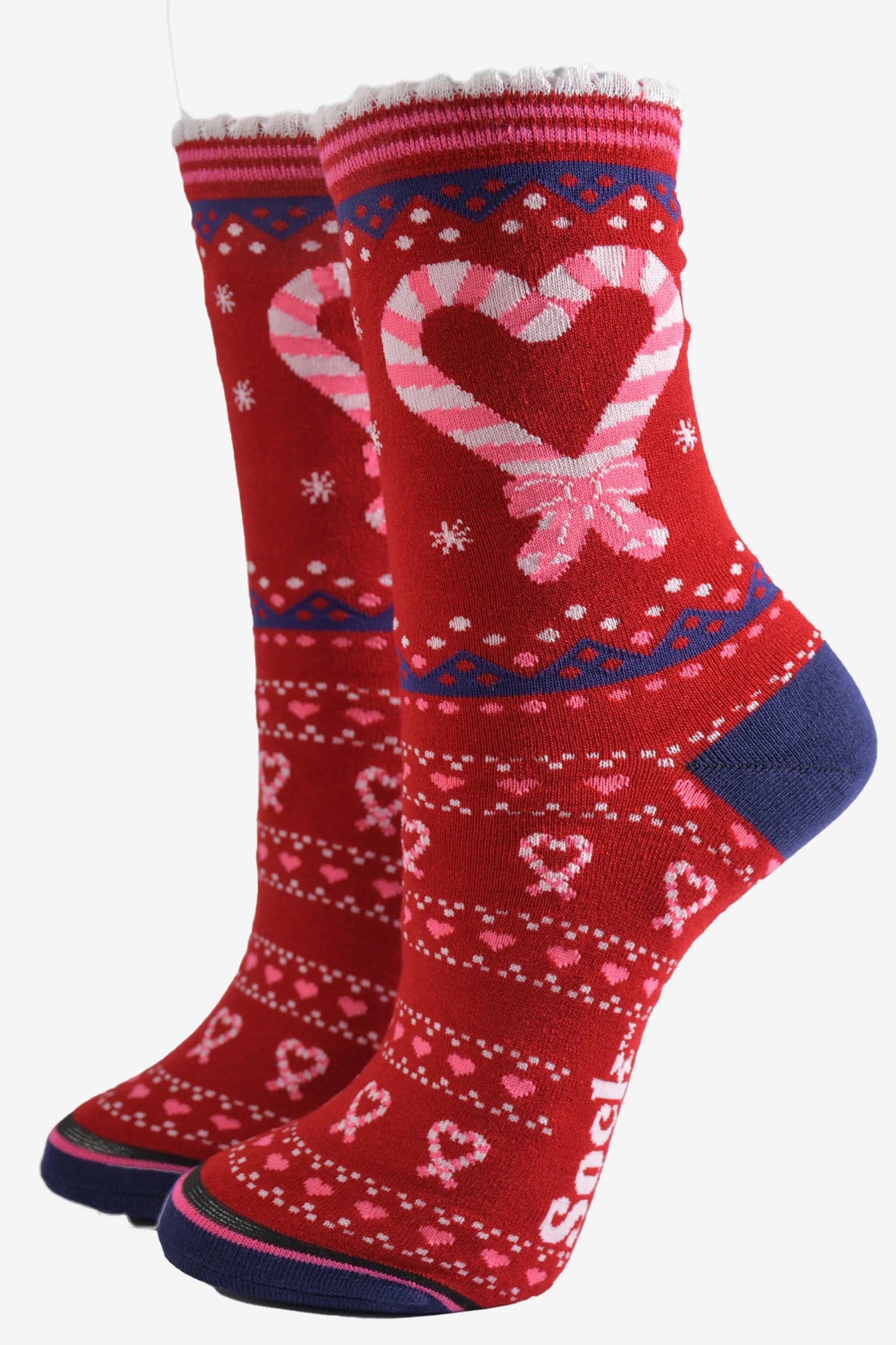 Christmas Candy Cane Socks