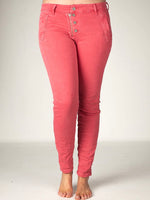 Melly & Co Coral 4 Button Hole Detail Jeans