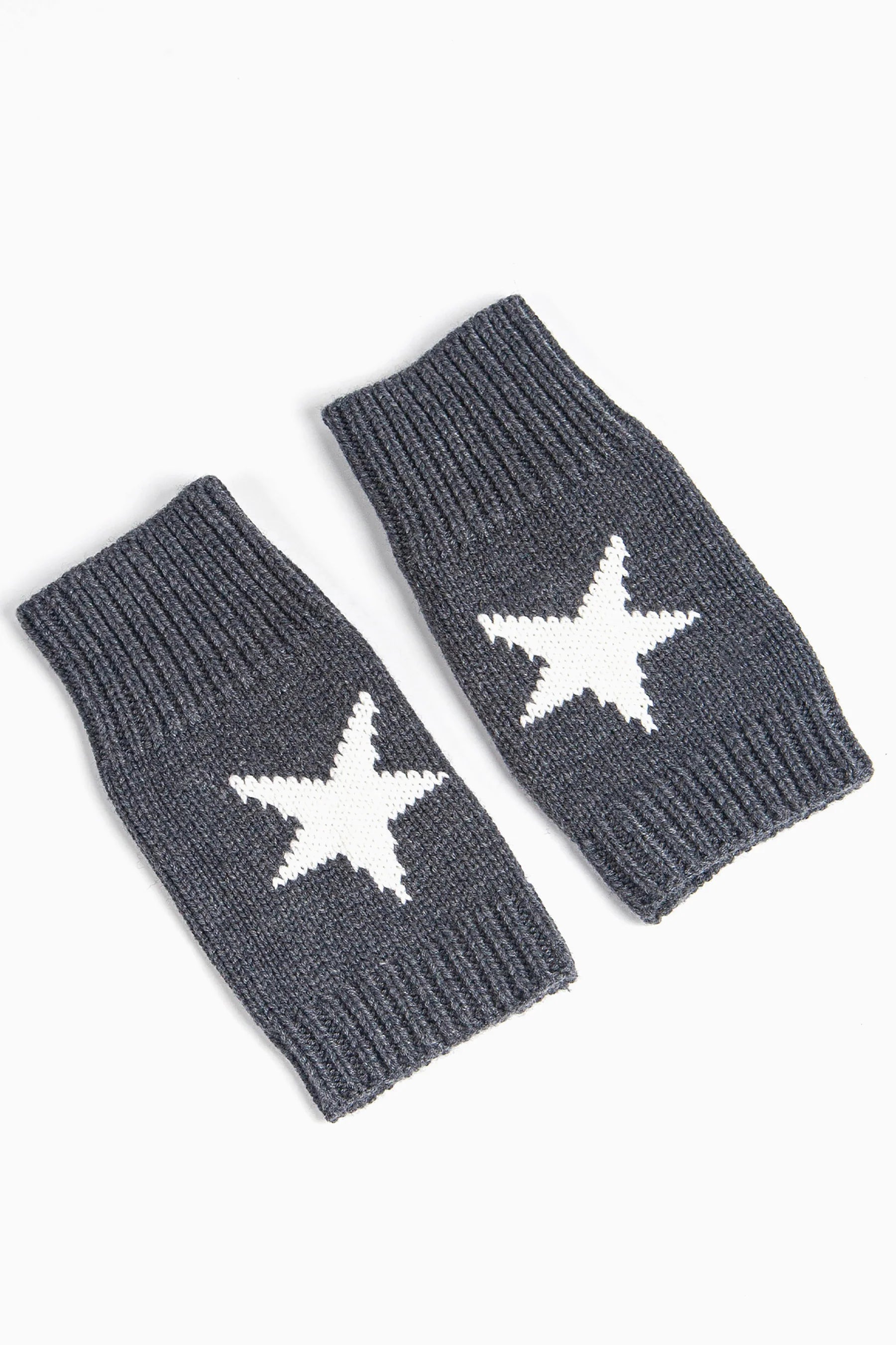 Dark Grey Star Wrist Warmers