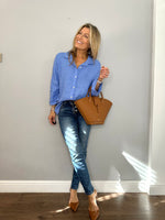 Melly & Co Denim 4 Button Hole Detail Jeans