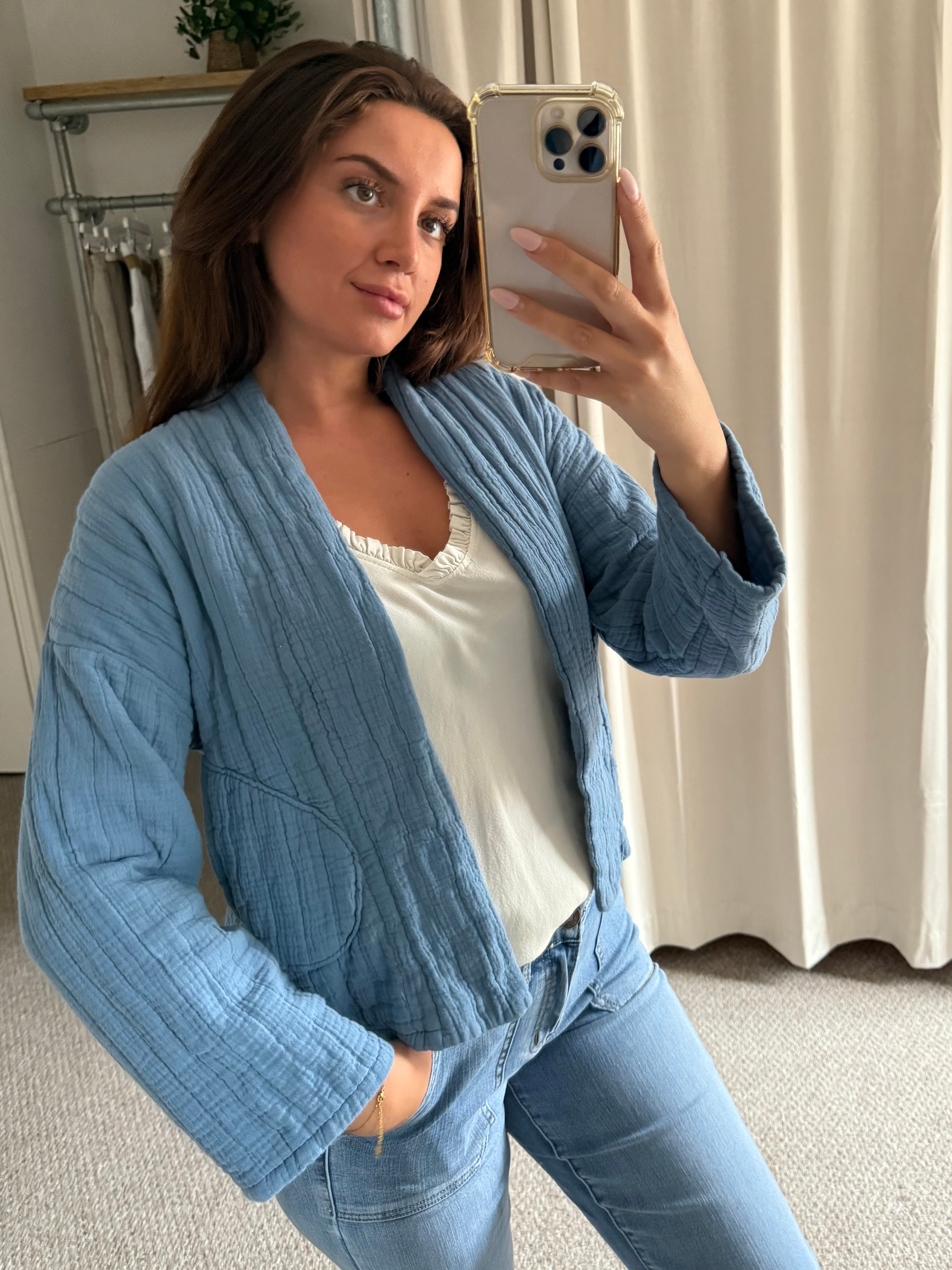 Emma Jacket Denim Blue