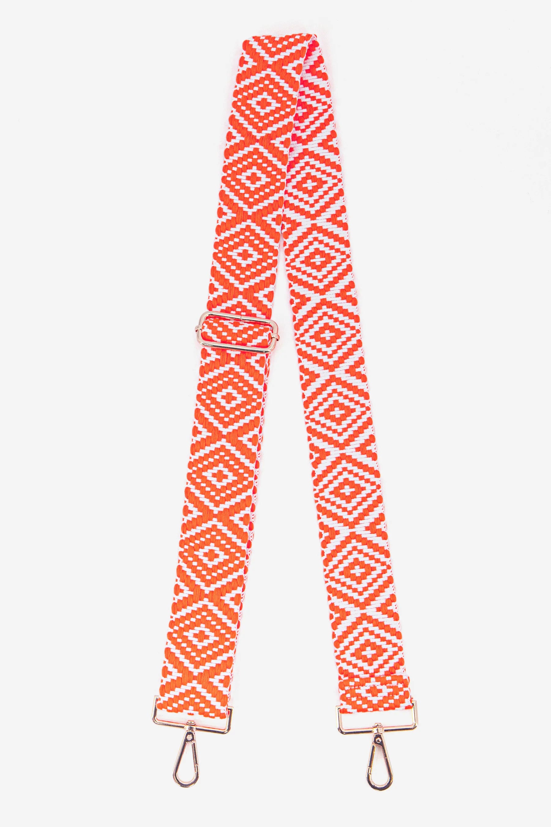 Neon Orange Woven Bag Strap