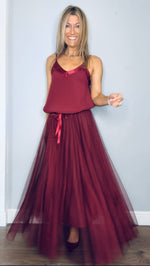 Tulle Skirt Plum