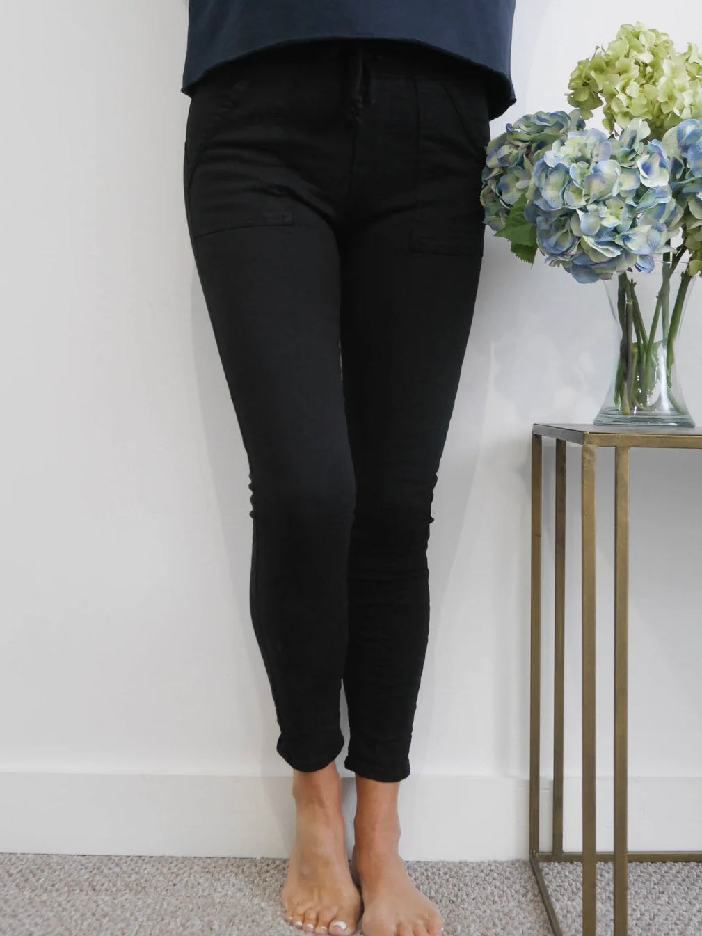 Melly & Co Black Jogger with Square Pockets
