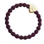Gold Heart Plum Charm Hair Band