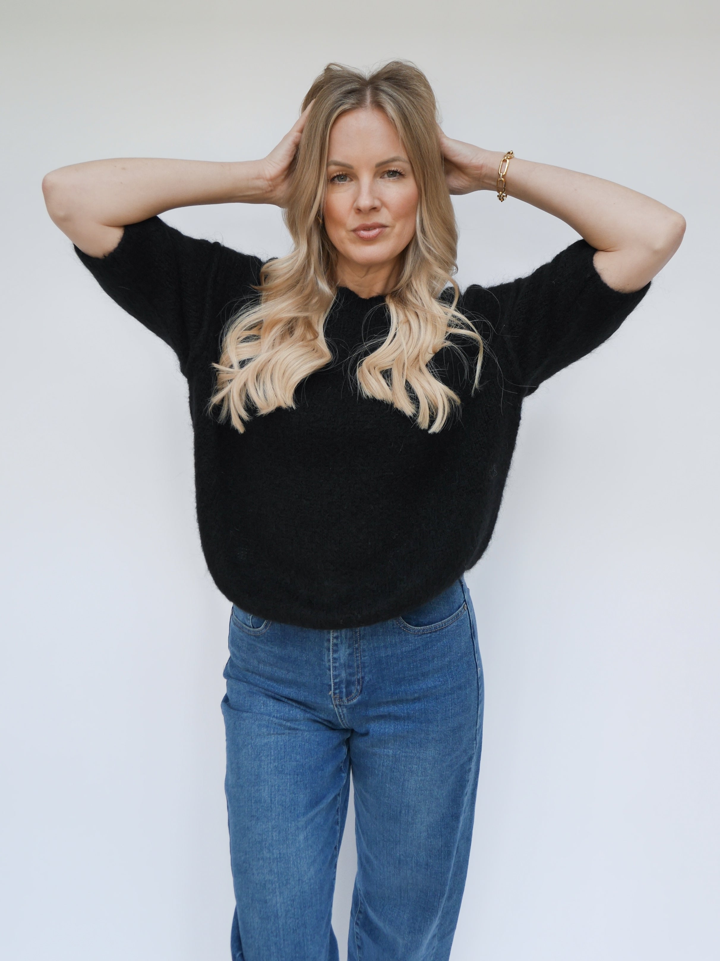 Abi Knit Mohair Black