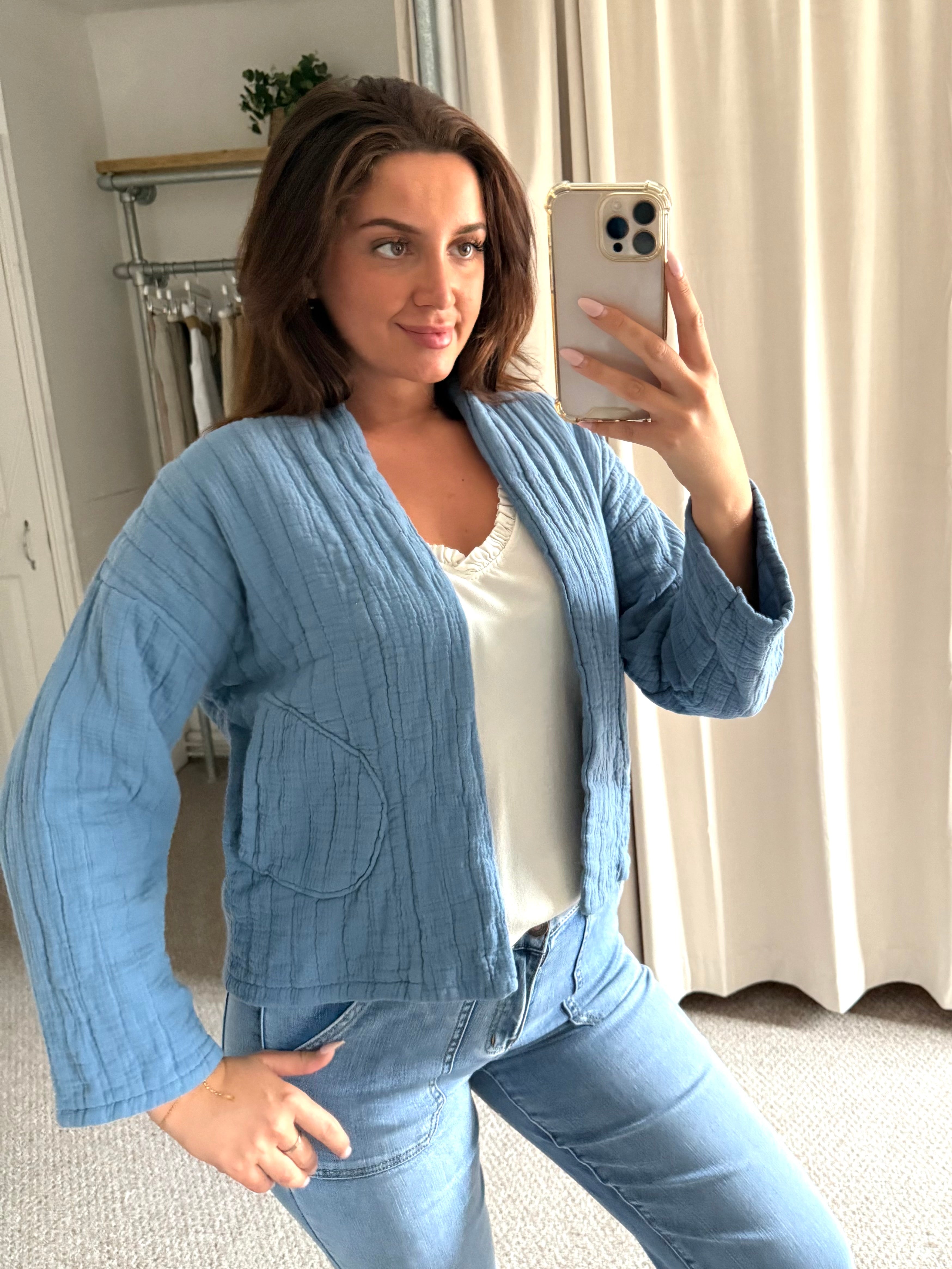 Emma Jacket Denim Blue