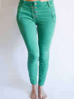 Melly & Co Emerald 4 Button Hole Detail Jeans