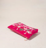 Elizabeth Scarlett Flamingos Pink Velvet Everyday Pouch