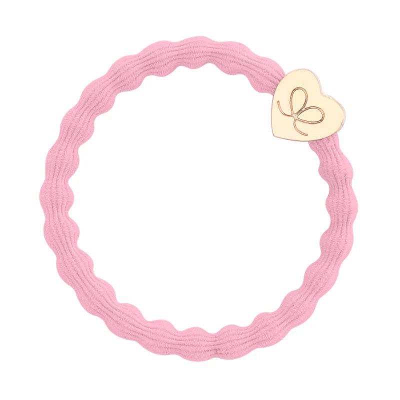 Gold Heart Ballet Pink Charm Hair Band