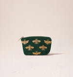 Elizabeth Scarlett Honey Bee Forest Velvet Coin Purse