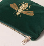 Elizabeth Scarlett Honey Bee Forest Velvet Mini Pouch