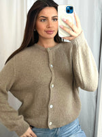 Claudia Cardigan Dark Camel