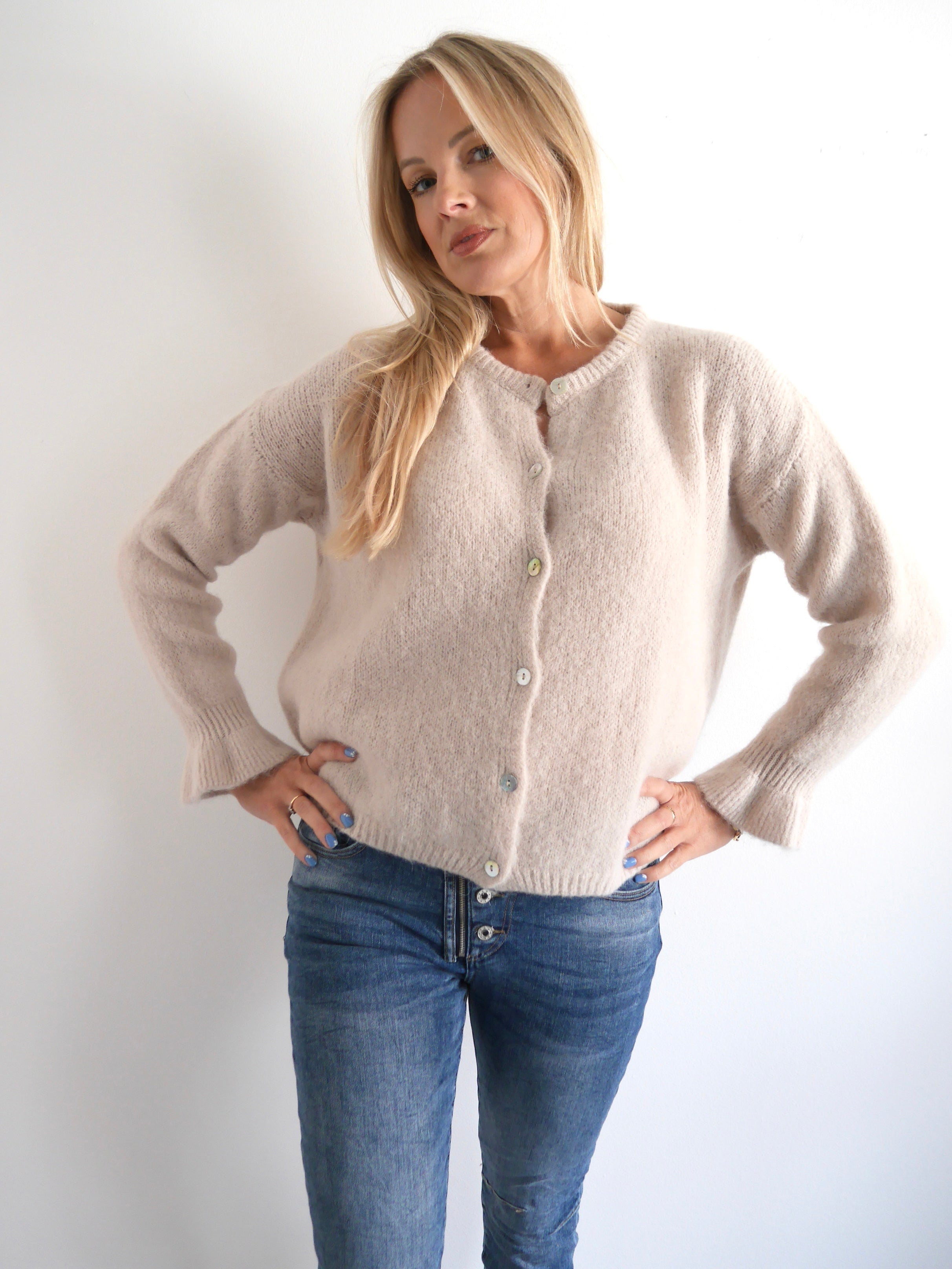 Florence Alpaca Cardigan Oat