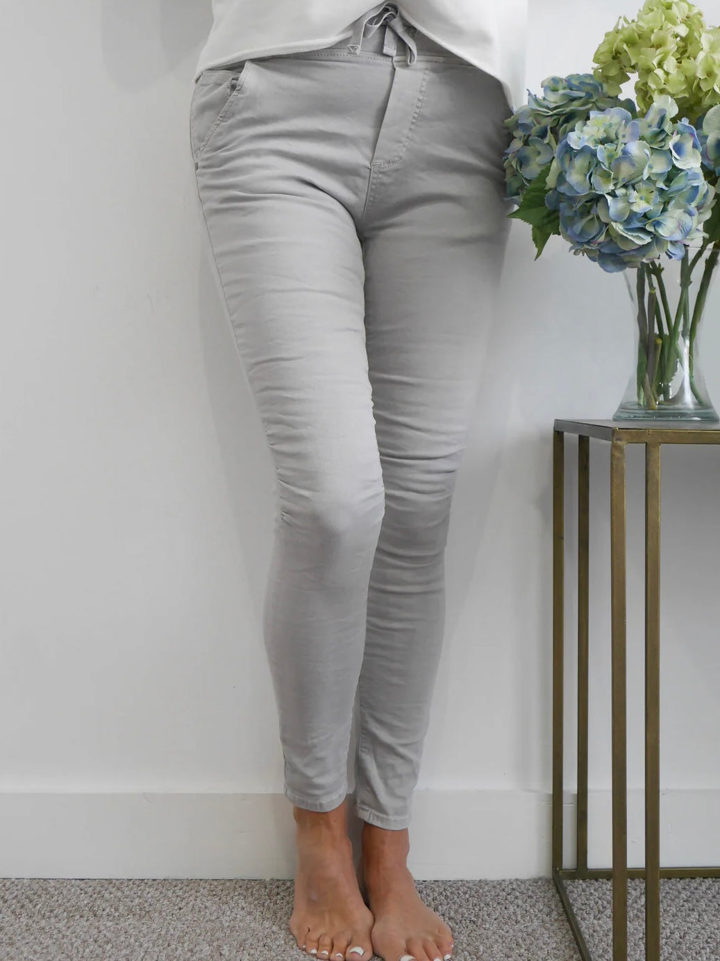 Melly & Co Light Grey Drawstring Jeans/Joggers
