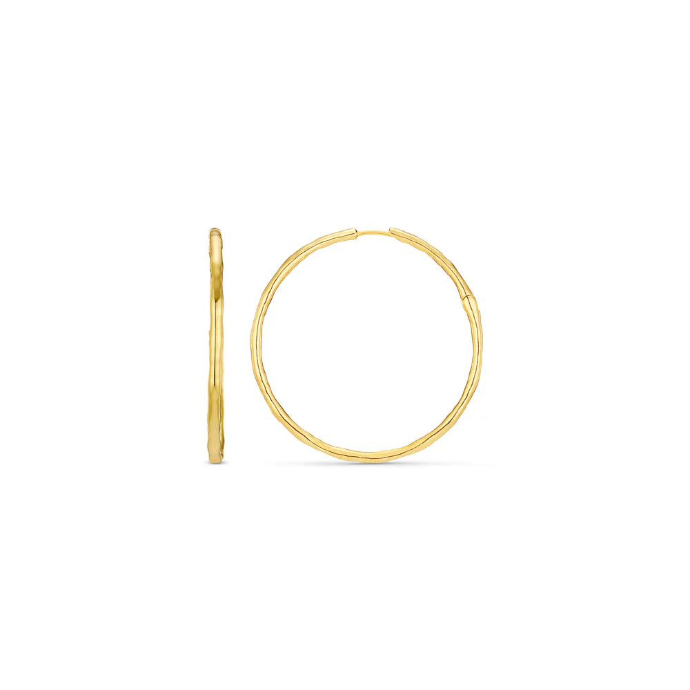 Orelia Molten Large Hoop Earrings