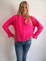 Florence Alpaca Cardigan Fuchsia