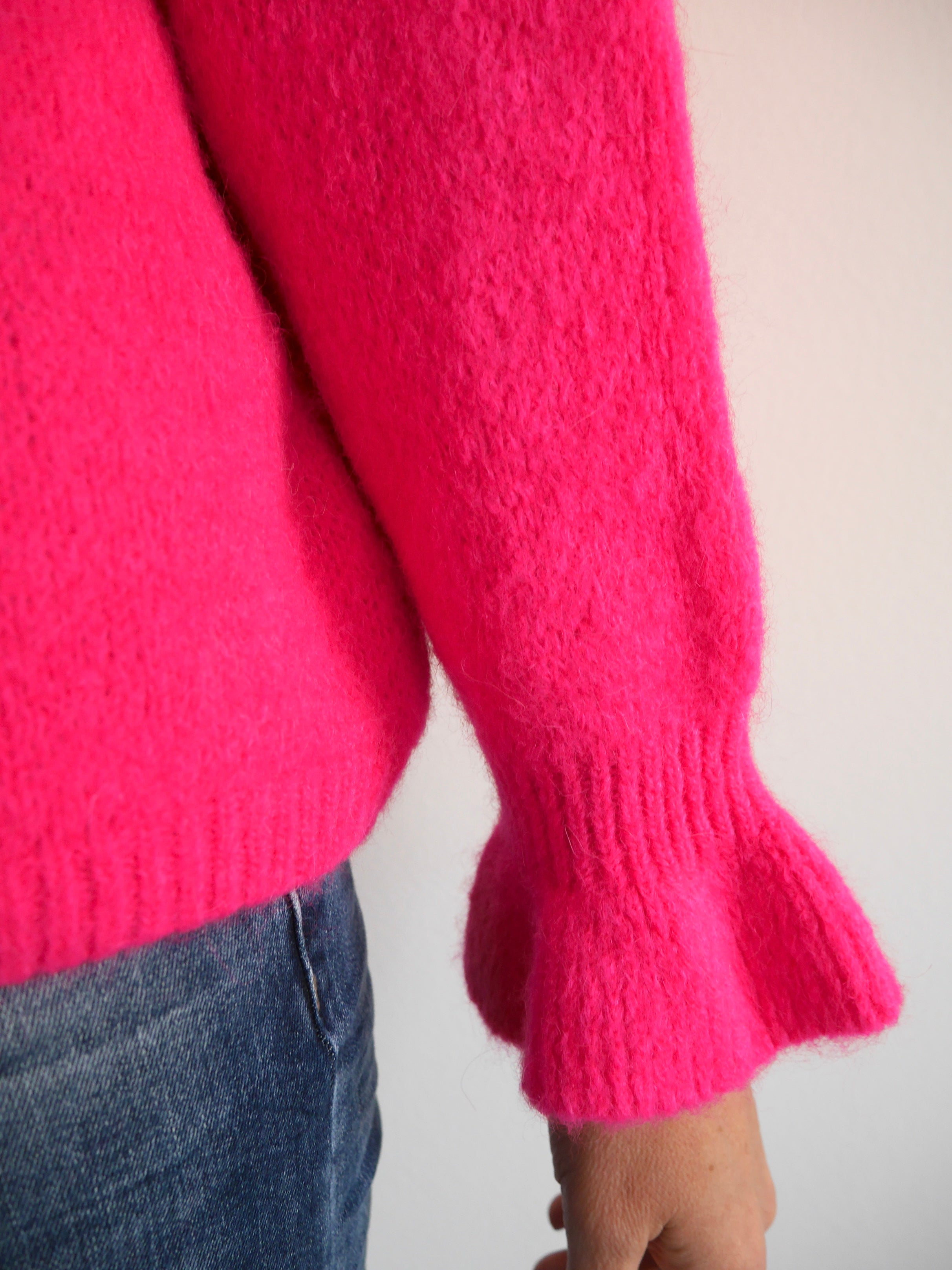 Florence Alpaca Cardigan Fuchsia