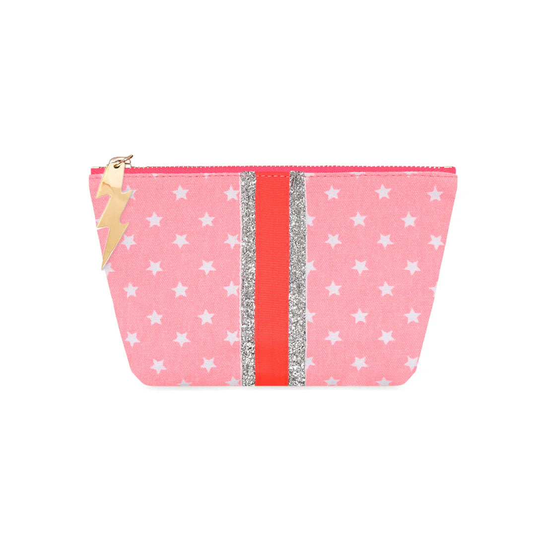 Pink Star Glitter Make Up Bag