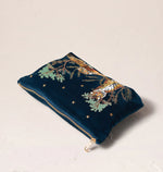 Elizabeth Scarlett Tiger Conservation Ink Blue Velvet Everyday Pouch