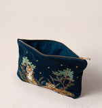 Elizabeth Scarlett Tiger Conservation Ink Blue Velvet Everyday Pouch