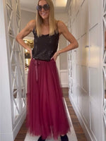 Tulle Skirt Plum