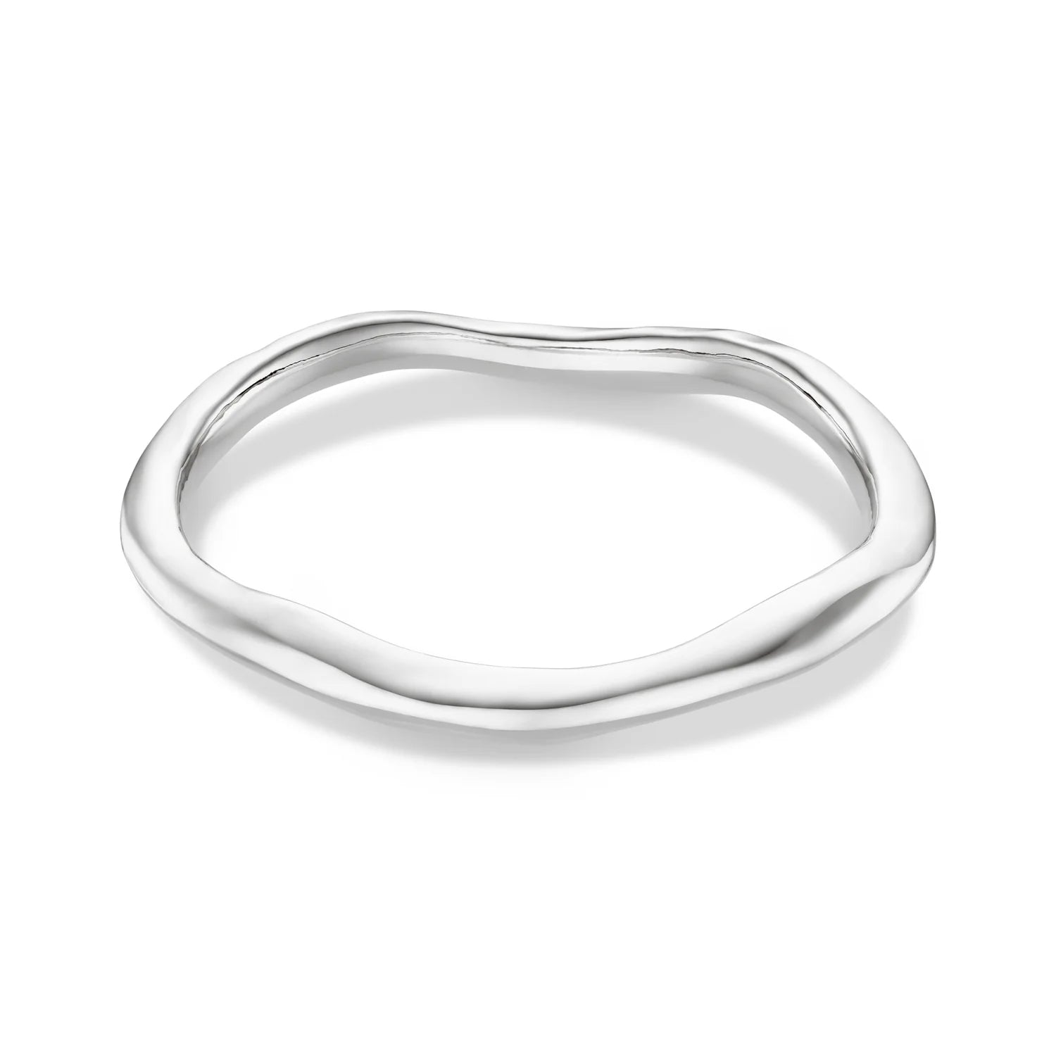 Orelia Polished Hammered Bangle