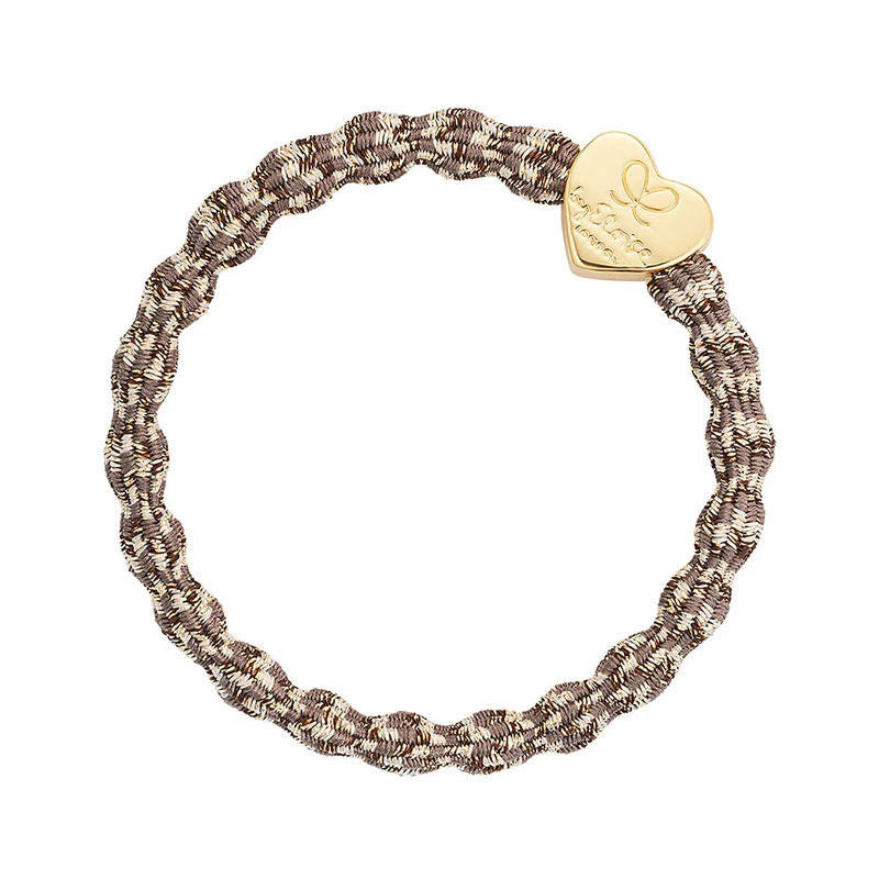 Gold Heart Metallic Toffee Charm Hair Band