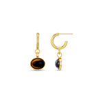 Orelia Semi Precious Tiger's Eye Drop Earrings