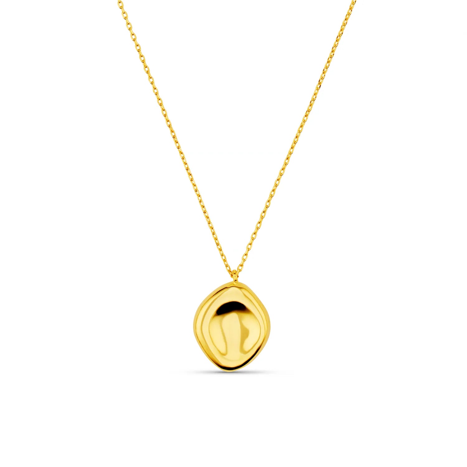 Orelia Polished Oval Charm Necklace
