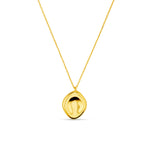 Orelia Polished Oval Charm Necklace