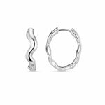 Orelia Wave Oval Hoops
