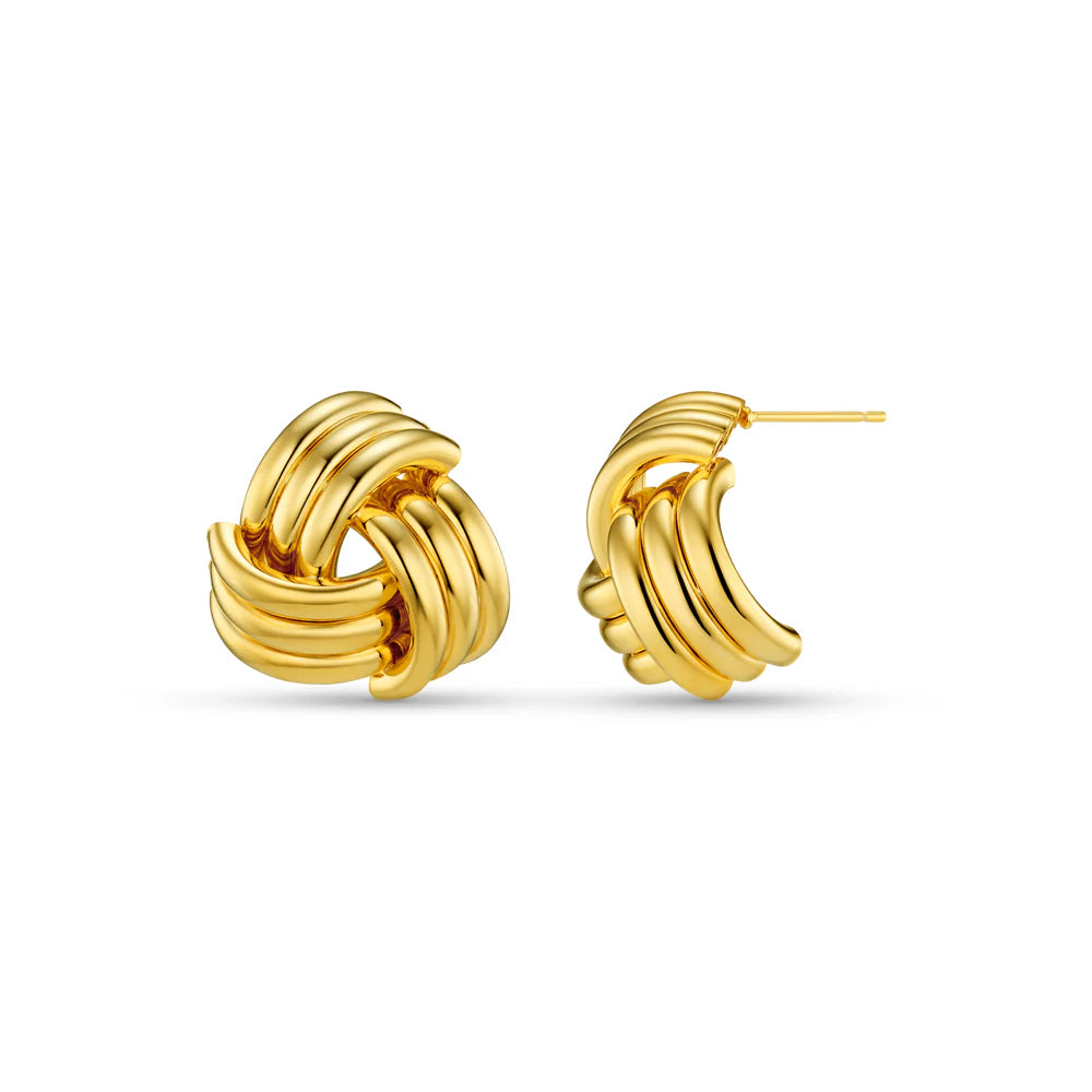 Orelia Interlocking Statement Stud Earrings
