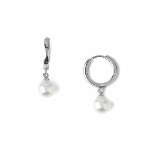 Orelia Pearl Drop Huggie Hoop