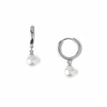 Orelia Pearl Drop Huggie Hoop