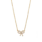 Orelia Pave Bow Ditsy Necklace