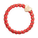 Gold Heart Woven Savannah Red Charm Hair Band