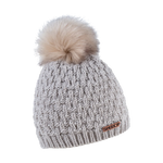 Petra Oatmeal Faux Fur Beanie Hat