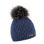 Petra Denim Blue Faux Fur Beanie Hat