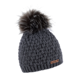 Petra Charcoal Faux Fur Beanie Hat
