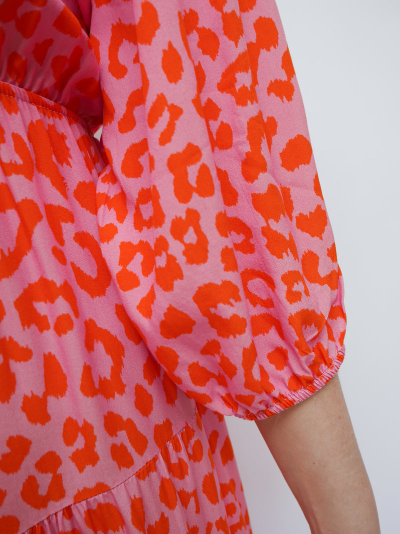 Naomi Dress Pink & Orange