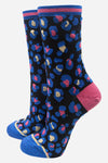 Royal Blue Leopard Print Socks