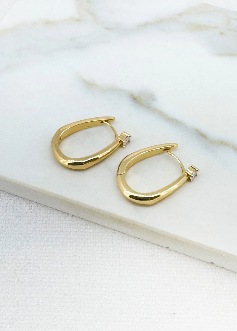 Gold hoop earring