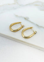 Gold hoop earring