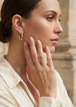 Gold hoop earring