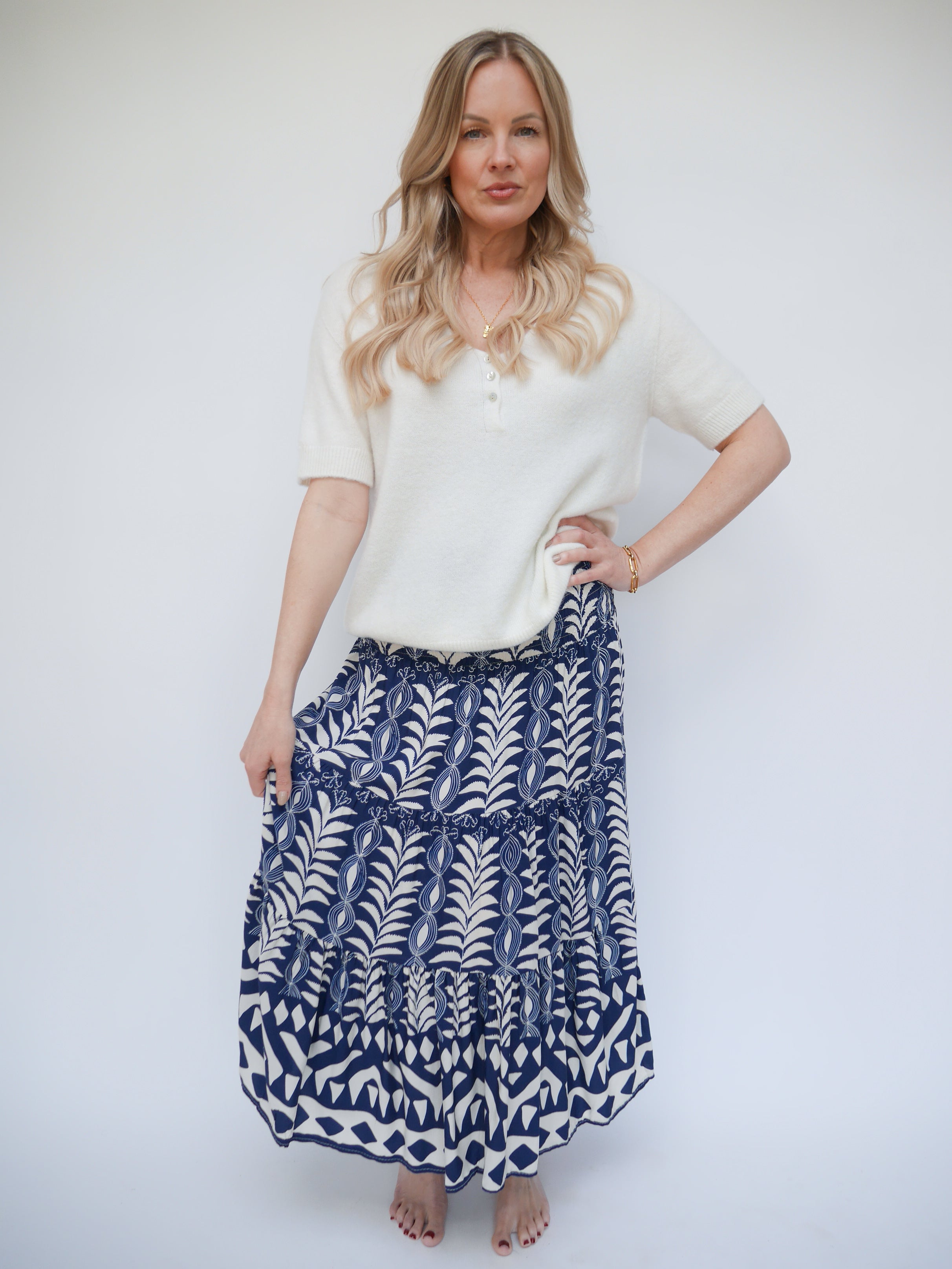Carrie Skirt Dress Navy