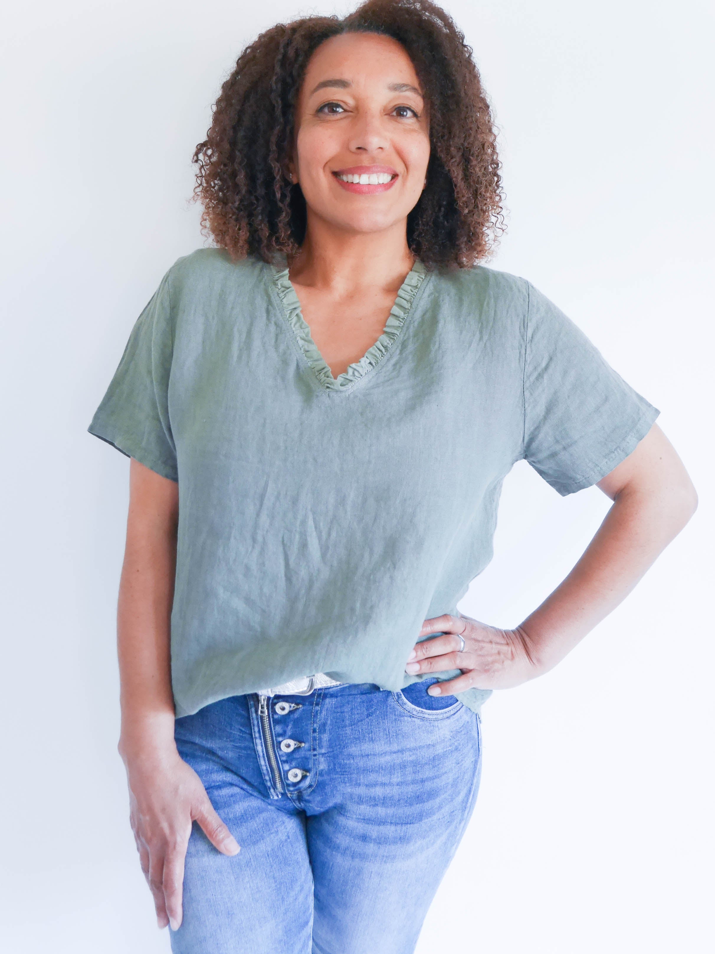 Talia Top Khaki