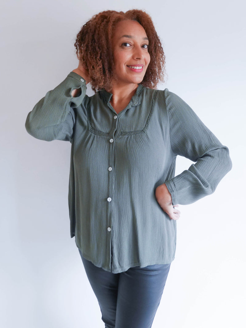 Mia Blouse Forest Green